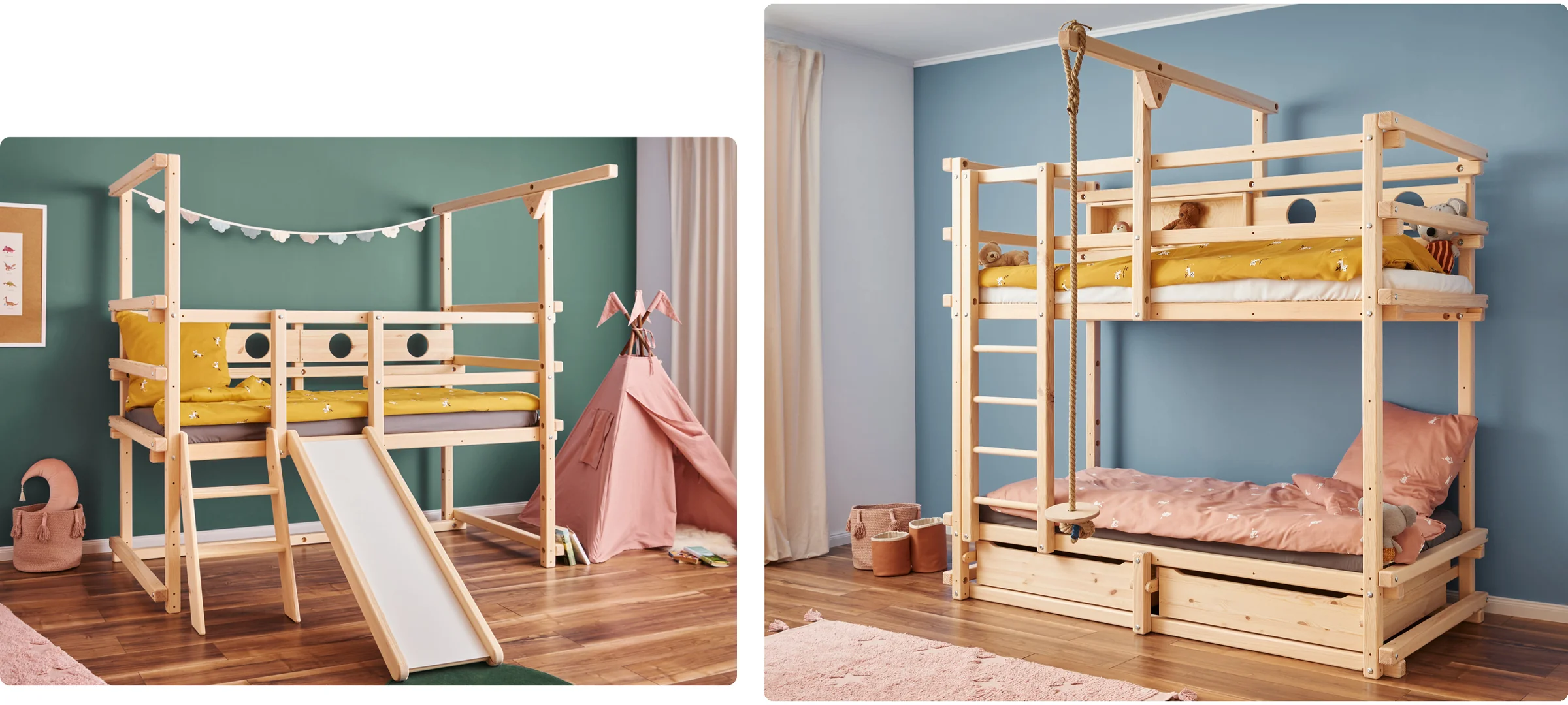 Abenteuerbetten aus nachhaltigem Massivholz